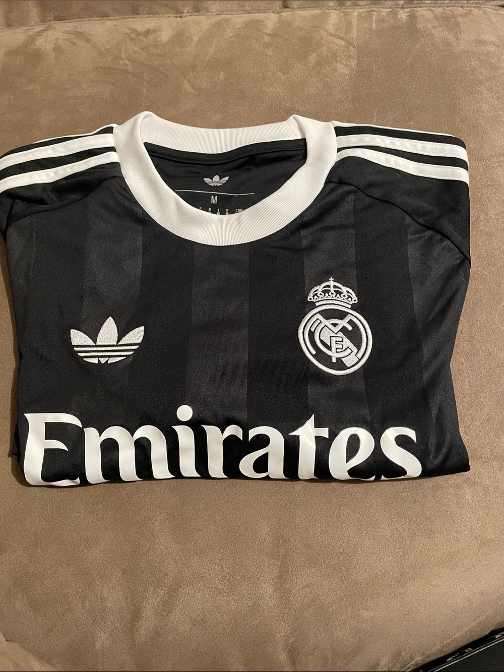 adidas Black and White Real Madrid Replica Jersey